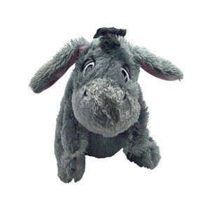 Disney Parks Exclusive Eeyore Plush Stuffed Animal 9" Gray & Pink